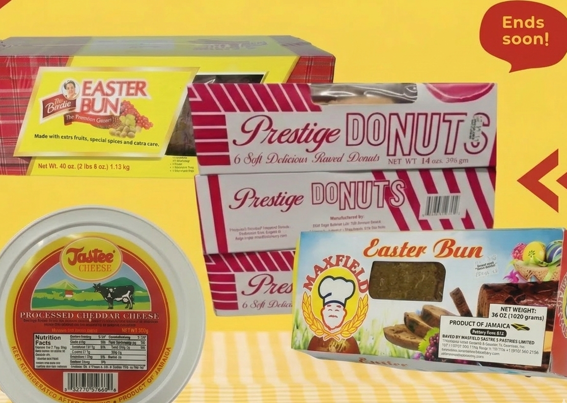 Taste Jamaica This Easter - FRESH BUN, CHEESE & DONUTS DELIVERED TO YOUR DOOR!